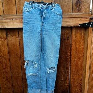 Distressed Blue Women's Jeans